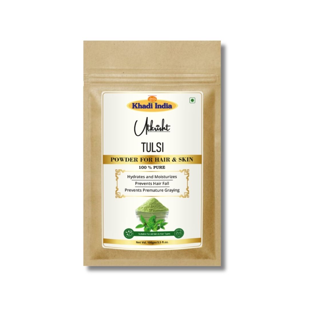 Utkrisht Khadi Tulsi Powder For Hair And Skin 100g