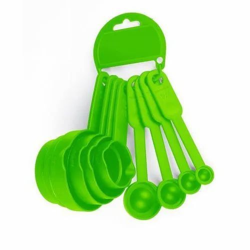 Plastic Spoon Set - Color: Green