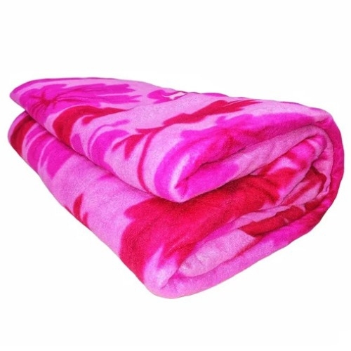 Red Single Printed Mink Blanket