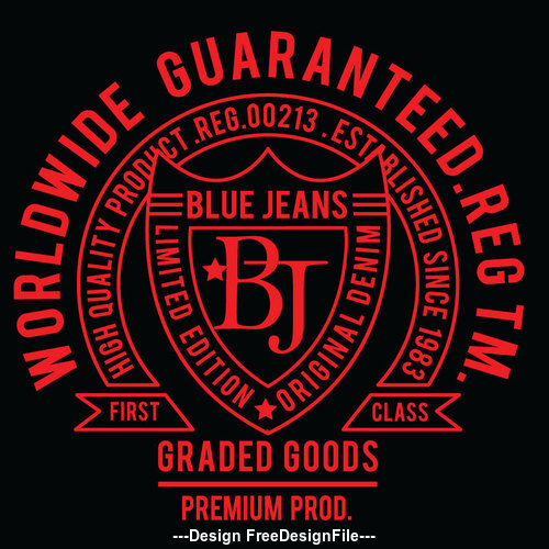 Blue Jeans Label - Coating Type: .