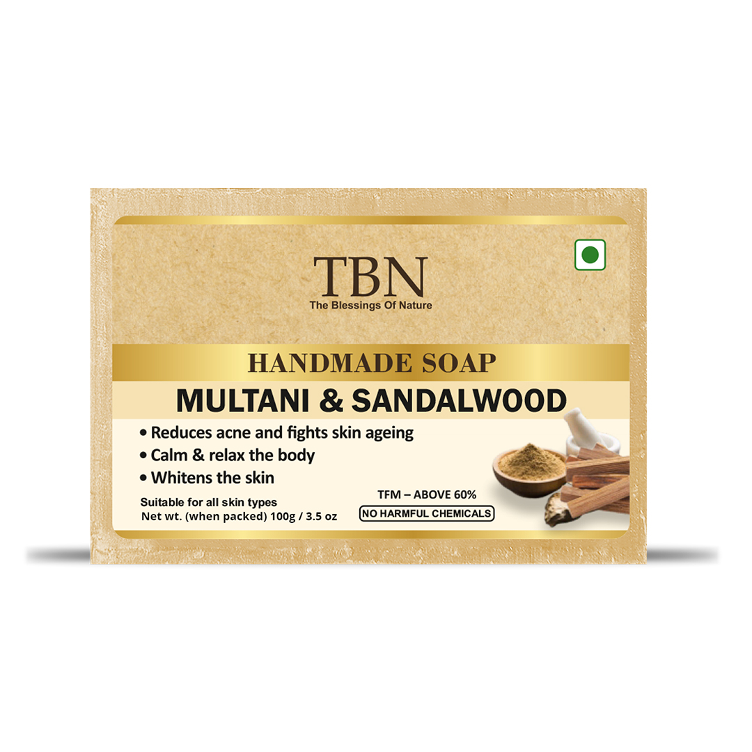 Handmade Multani Mitti & Sandalwood Bath Soap 100gm