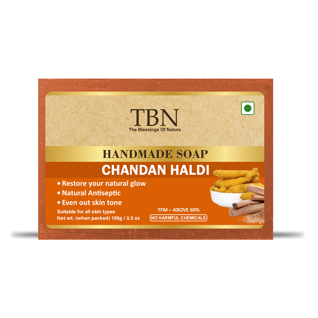 Tbn Natural Handmade Chandan Haldi Bath Soap 100gm