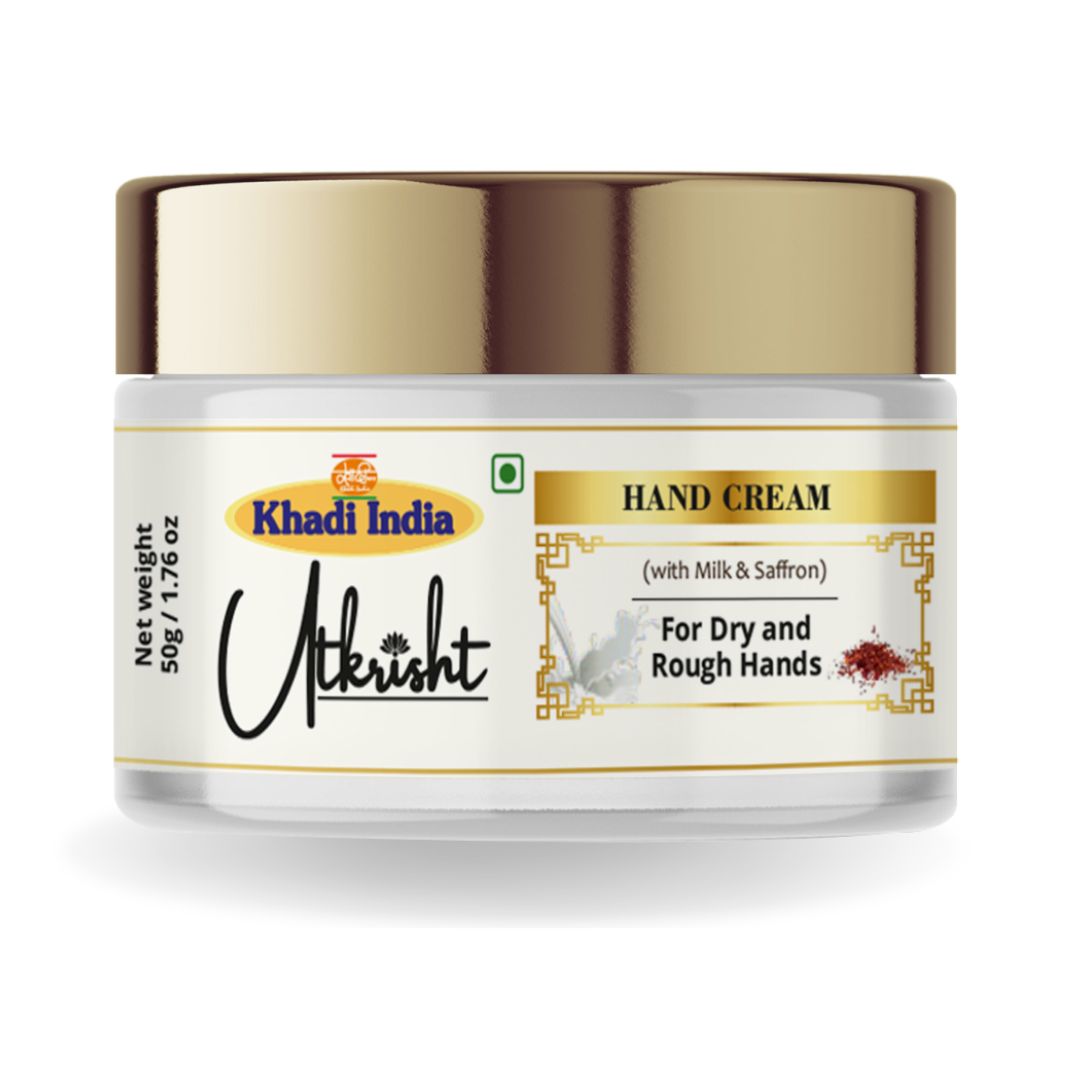 Utkrisht Khadi Milk And Saffron Hand Cream 50g
