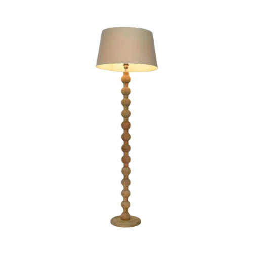 Decorative Wooden Floor Lamp - Color: Yellow