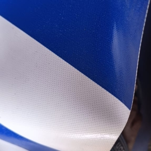 White Blue Pvc Coated Fabric