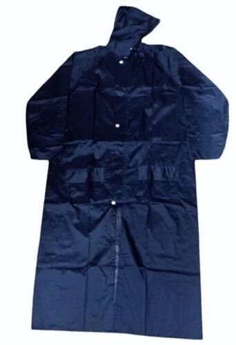 Men Pvc Navy Blue Raincoat