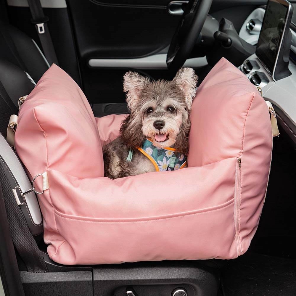 Waterproof Detachable Car Dog Bed - Color: Light Green/ Moss Olive/ Slate Grey / Sakura Pink/ Chestnut Brown