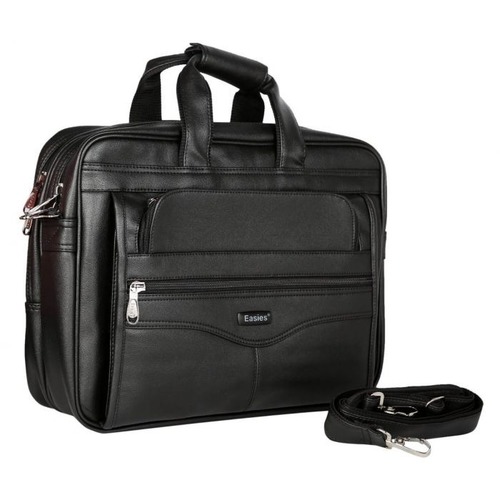 Office Leather Bag - Color: Black