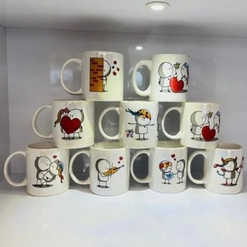 Ceramic Office Printed Milk Mugs