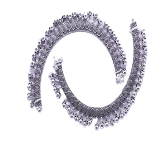Designer Ladies Silver Anklets