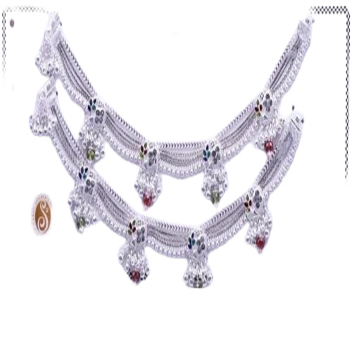 Fancy Ladies Silver Anklet