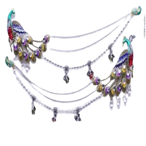 Fancy Silver Anklets