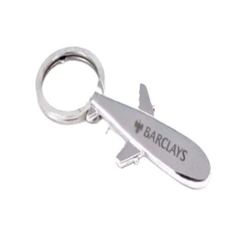 Aeroplane Shape Metal Keychain By Mahalaxmi Enterprises