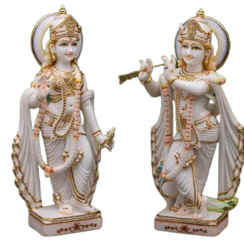 Radha Krishna Marble Statue