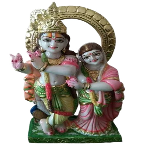 Radha Krishna Statue - Color: White