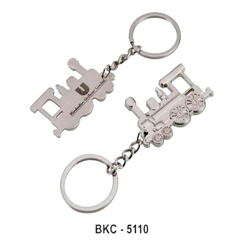 Train Shape Metal Keychain