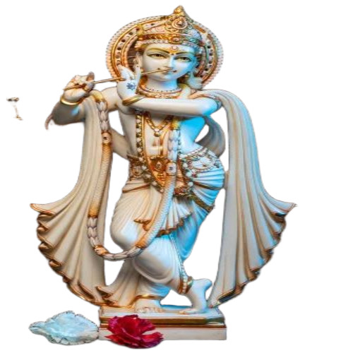 White Marble Krishna Statue