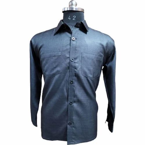 Black Men Cotton Shirt