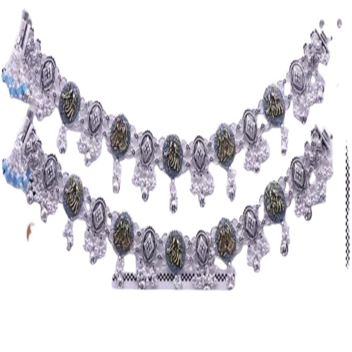 Fancy Silver Anklet - Gender: Women