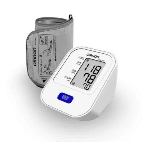 Omron Hem 7120 Body Movement Detection Bp Monitor - Plastic, Standard Size, White | Digital Display, Automatic Inflation, Pulse Detection, Memory Storage, Wrist & Arm Cuff, Irregular Heartbeat Detection