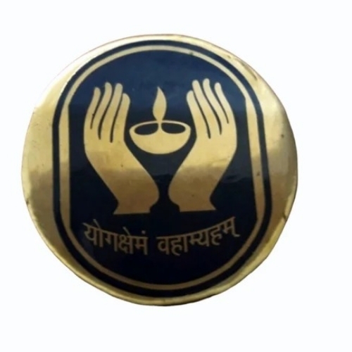 Round Brass Button Badge