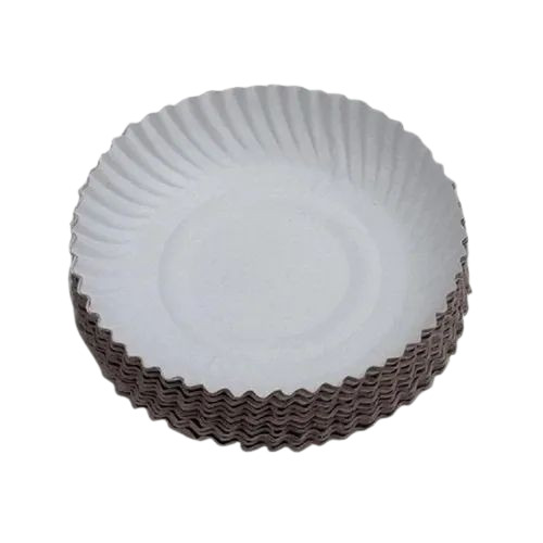 White Disposable Paper Plate
