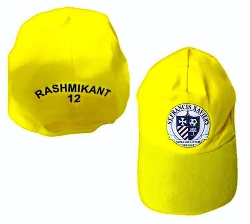 Yellow Customize Poly Cotton Cap - Age Group: All