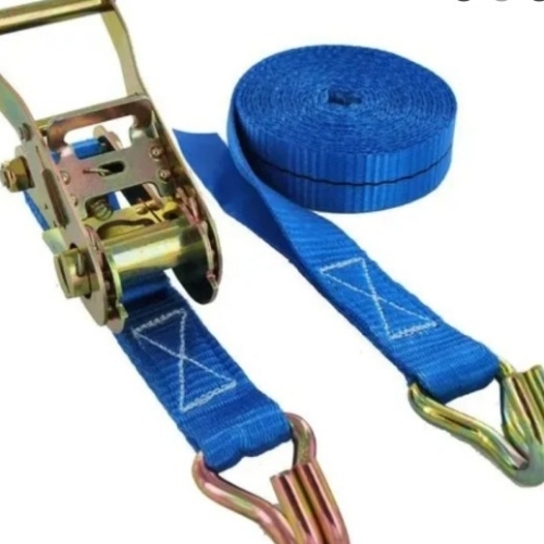 Blue Polyester Ratchet Lashing Belt