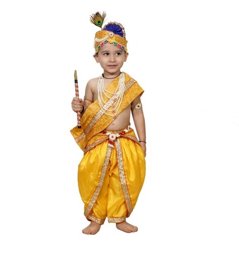 Yellow Kids Krishna Dress