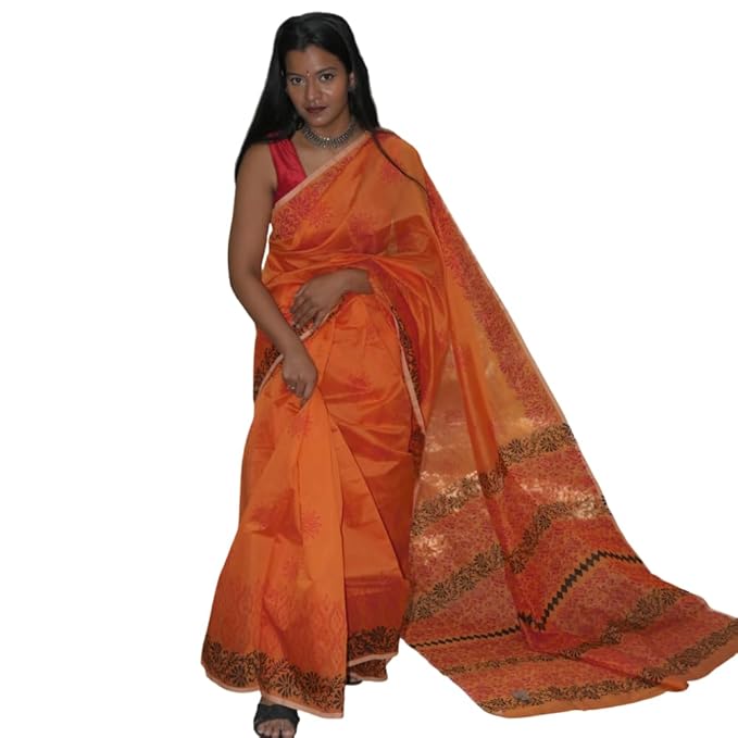 hand block printed saree