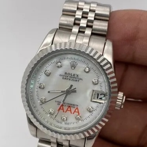 Rolex Oyster date just silver watch