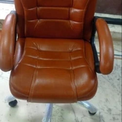 Brown Leatherette Office Chair