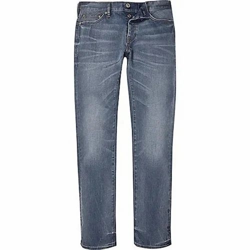 Mens Stretchable Blue Denim Jeans