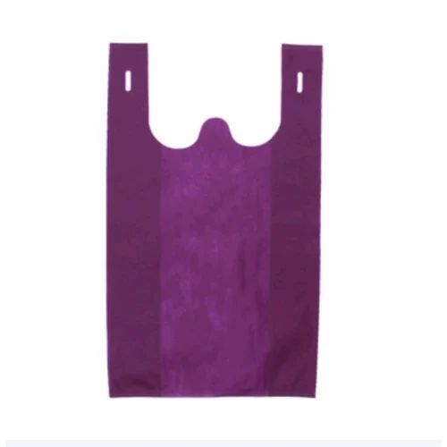 Purple Non Woven W Cut Bag