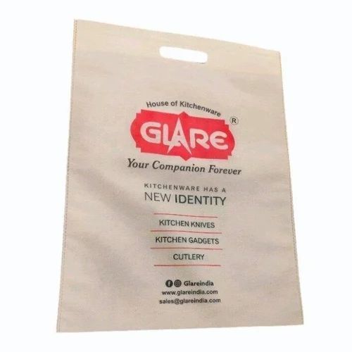 White D Cut Non Woven Bag