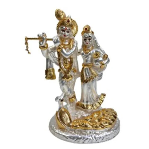 Gold Radha Krishna Idol