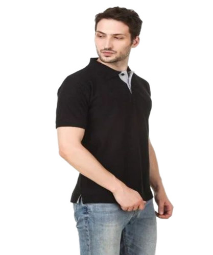 Men Black Corporate T Shirt