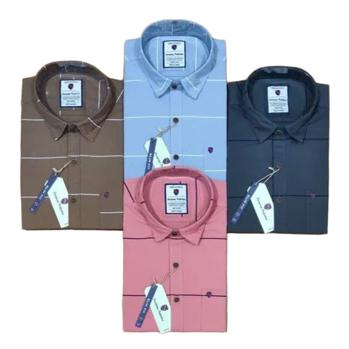 Men Cotton Striped Shirts