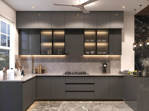 Wooden Modular Kitchen - Counter Top Size: No