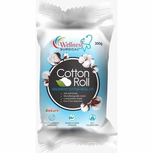 Absorbent Cotton Wool Roll - Color: White