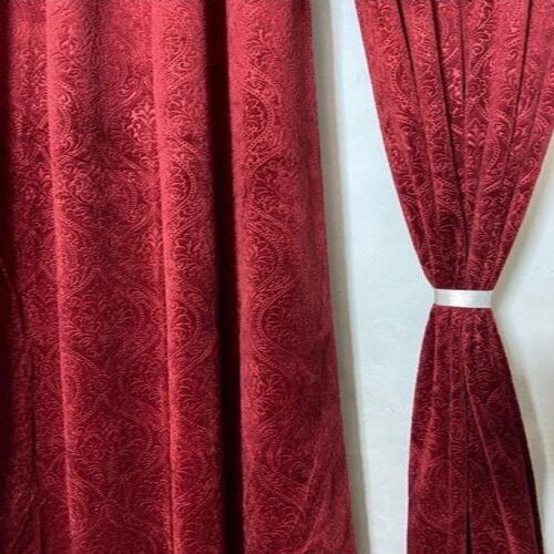 Maroon Designer Door Curtains