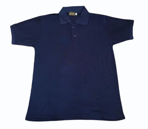 Navy Blue Spun Matty Collar T Shirt