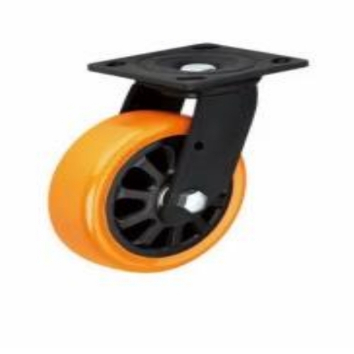 Orange Polyurethane PU Caster Wheel Size: 4