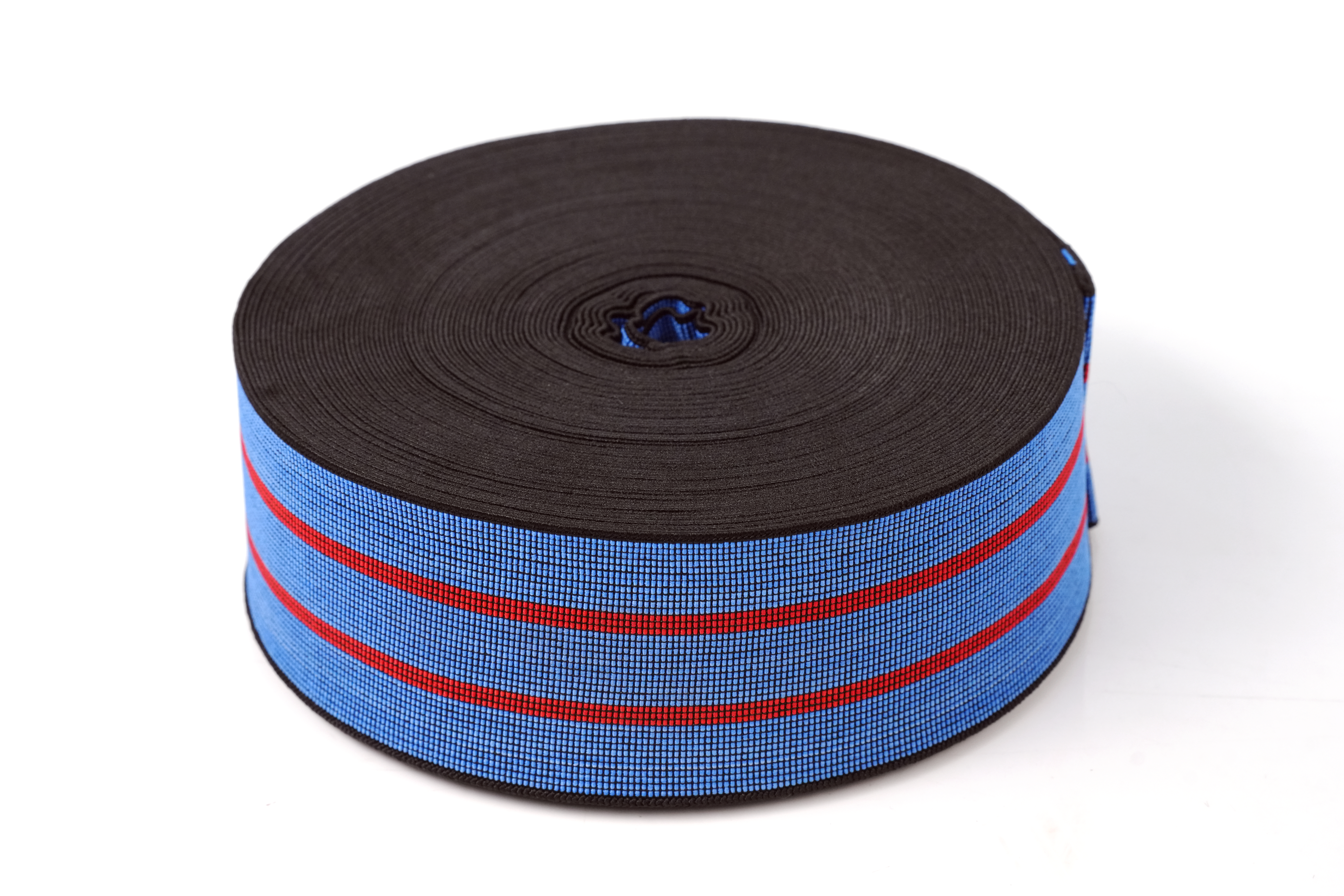Sofa Belt 6 Mm Blue Elastic - Design: Solid Color With Optional Woven Edges