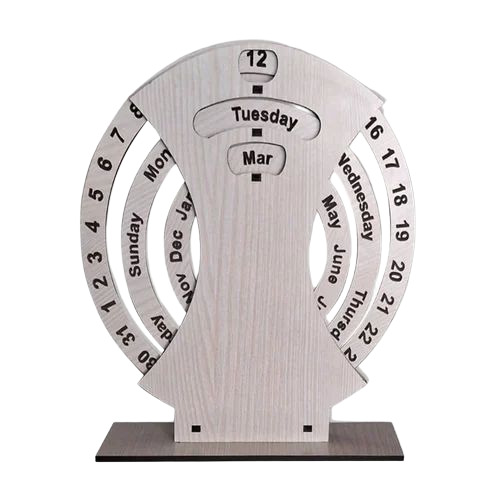 Mdf English Table Calendar