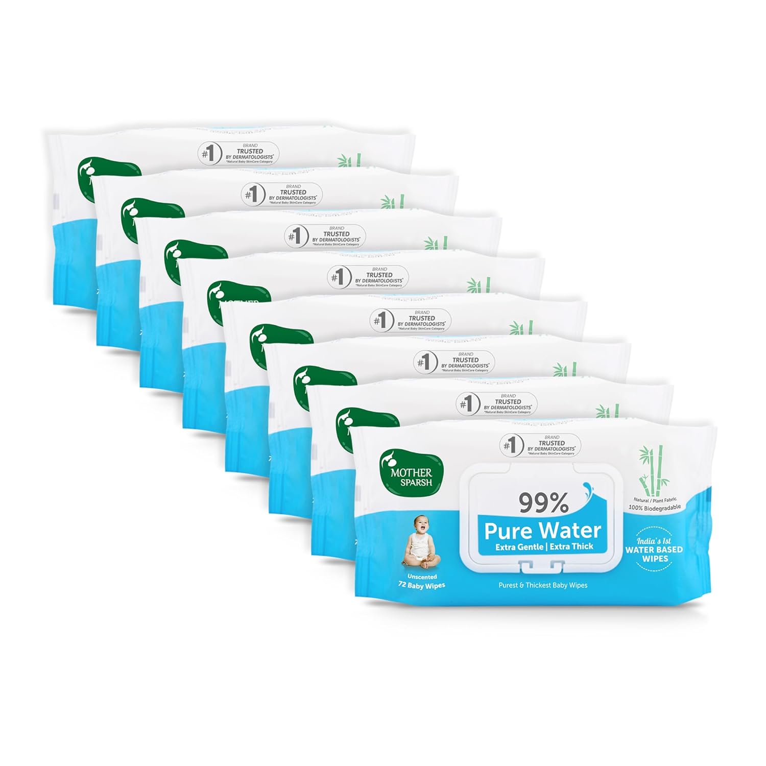 Mother Sparsh 99% Pure Water (Unscented) Baby Wipes
