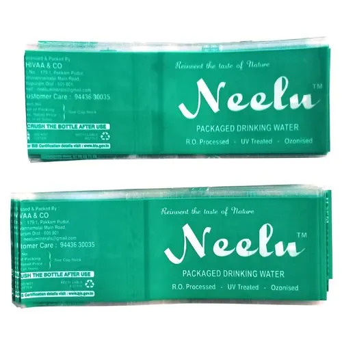 Neelu Packed Drinking Water Bottle PVC Shrink Label