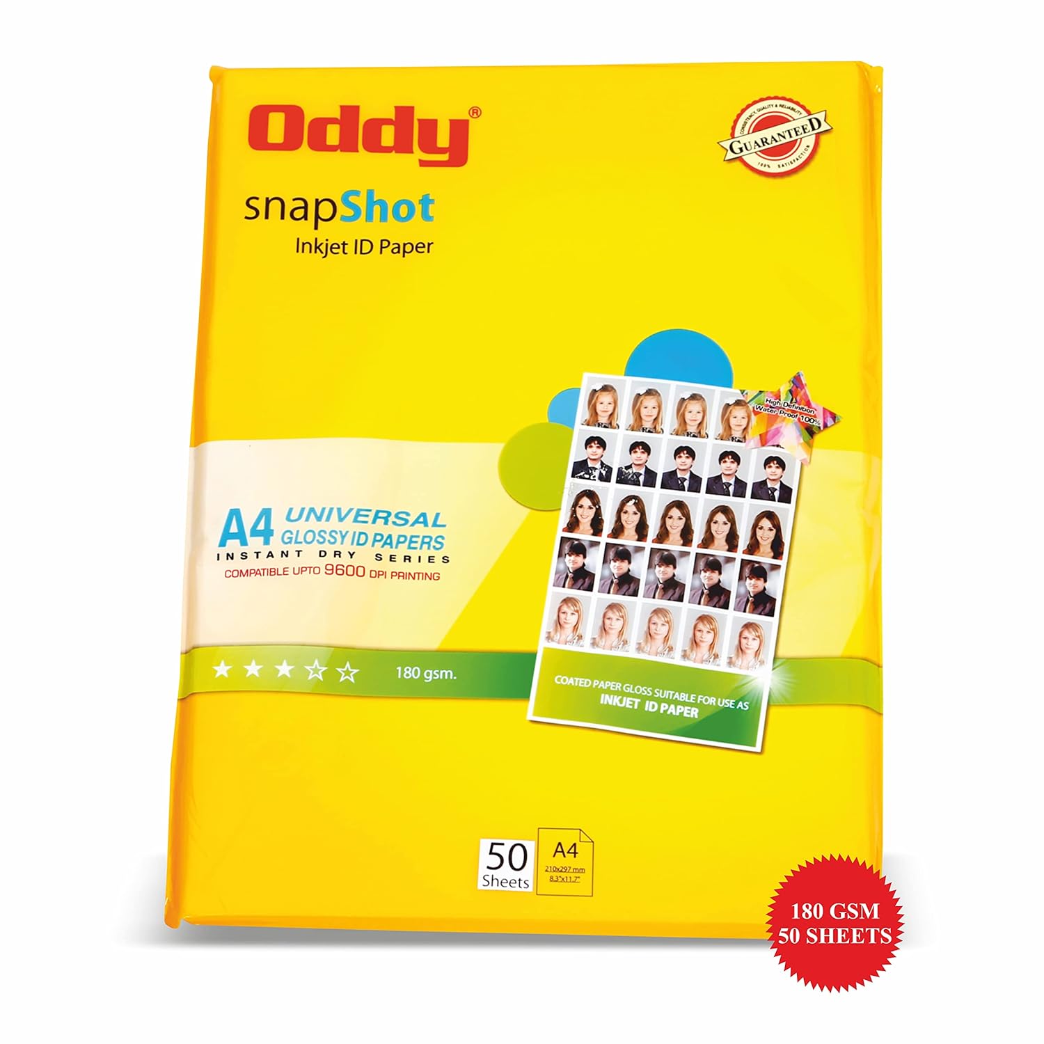 Oddy 180 Gsm A4 Size Paper Pack Of 50 Sheets