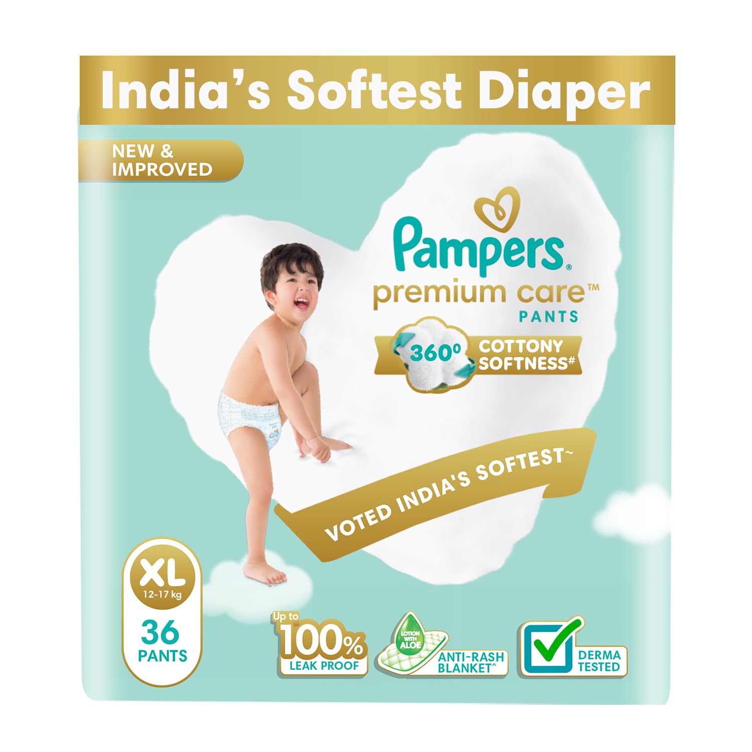 Pampers Premium Care Pant Baby Diapers (Xl Size) 36 Count