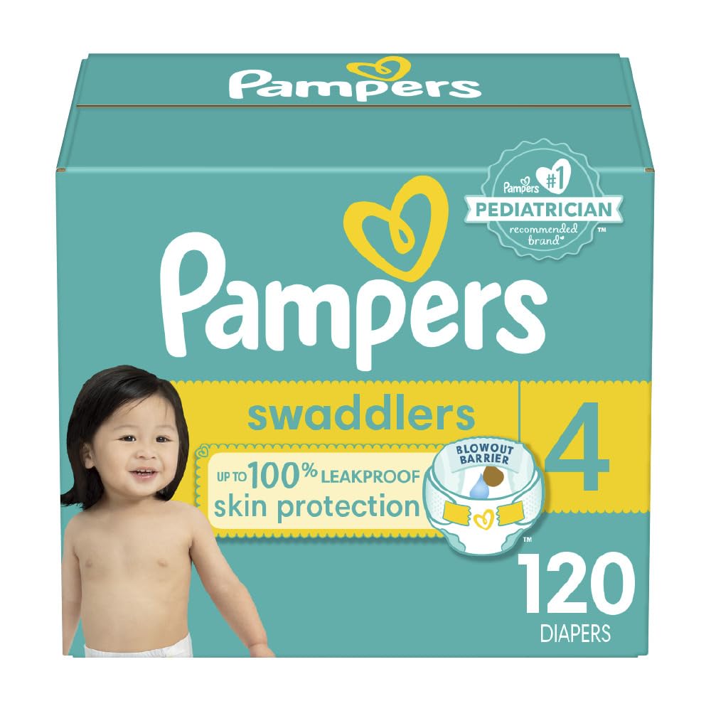 Pampers Swaddlers Disposable Baby Diapers (Size 4) 120 Count